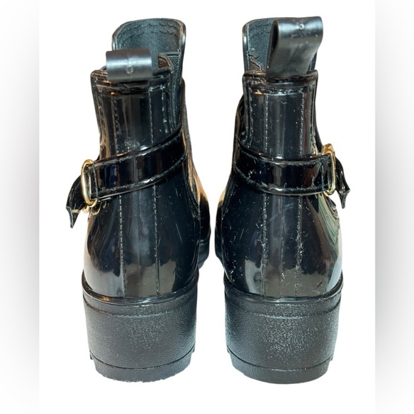 Chunky Heel Waterproof Ankle Rain Boots - Picture 7 of 9